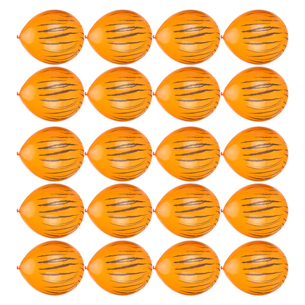 20 stk. dyremønster balloner runde latex balloner dekoration til fødselsdag/fest orange til zebra mønster