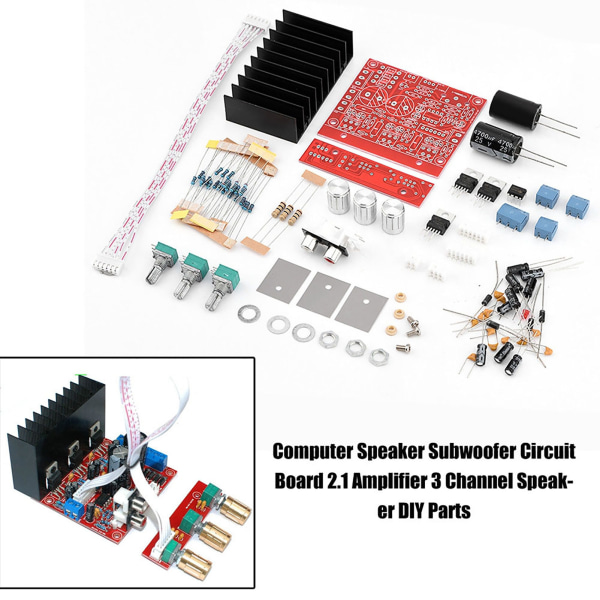Computerhøjttaler Subwoofer Circuit Board 2.1 forstærker 3-kanals højttaler gør-det-selv dele