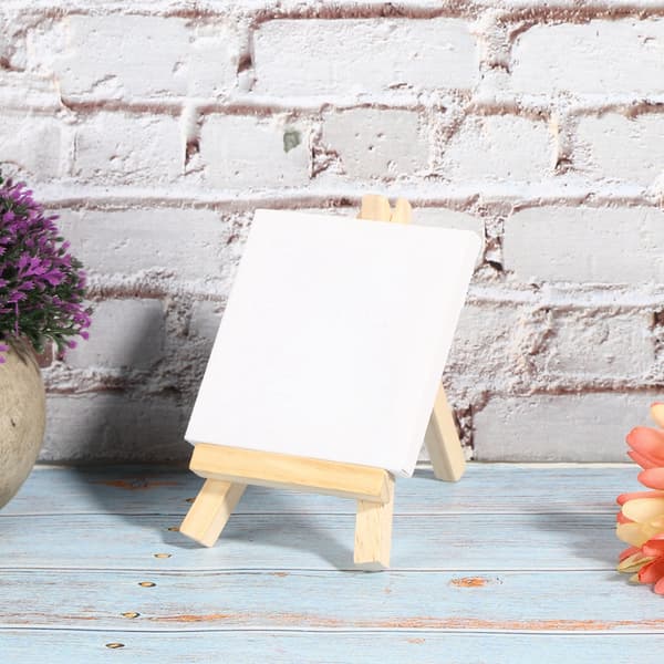 Mini Lerret Tre Staffeli Sett for Kunst Maling Tegning Håndverk Bryllup Hjem Dekorasjon