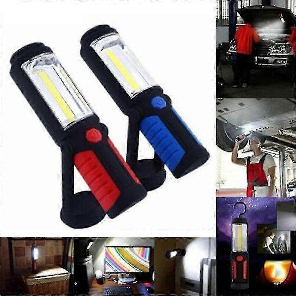 LED COB Håndlygte Genopladelig Magnetisk Arbejdslampe Værksted Inspektionslampe blueB 1 stk
