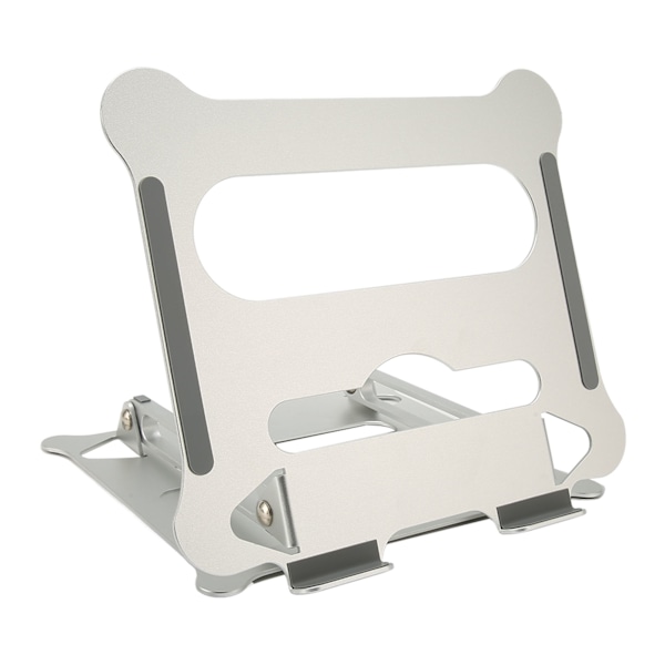 Silver Bärbar Laptop Stativ Portabel Skrivbord Fällbar Retractable Lyftbar Justerbar Vinkel Aluminiumlegering Kylning Dator Stativ