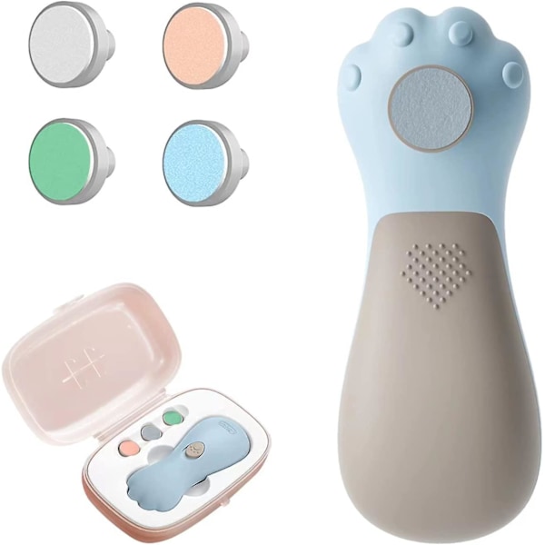 Elektrisk Baby Nagelklippare Set med 4 Extra Ersättningsdynor