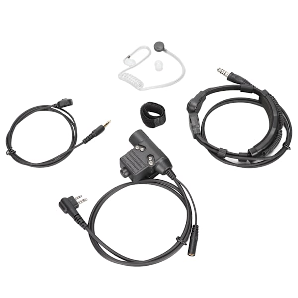 U94 PTT med fingermikrofon PTT 7,1 mm Retractable Throat Control Headset til Motorola GP88 GP300 GP3688 DEP450