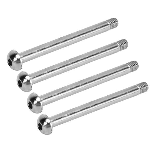4 stk. Forreste Blomsterakselstift Stål Svingarmsaksler Dele til ARRMA 1/7 1/8 RC Bil Sølv