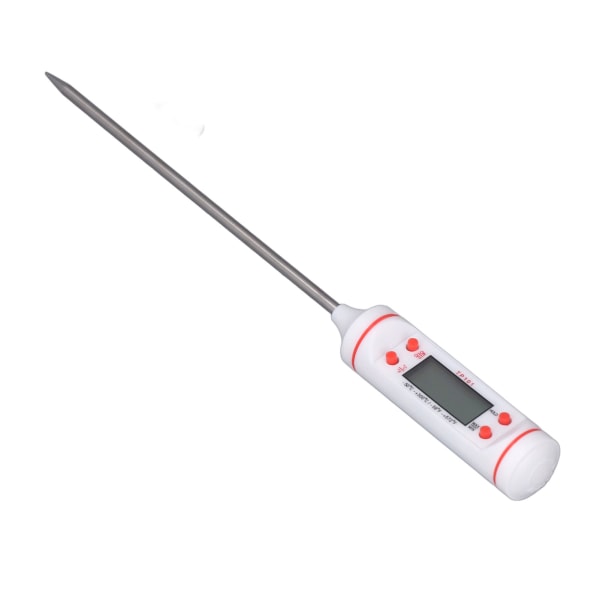 Digital kötttermometer med lång sond omedelbar avläsning mattermometer med stor display för kök matlagning grillning vit