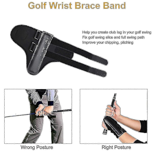 Golf Swing Träningshandledskorrigeringsband Fixeringsrem Guide För Nybörjarövning