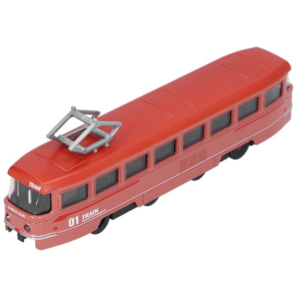 Barn Alloy Trolley Buss Leksak Barn Simulering Dra Tillbaka Buss Modell Dekoration Födelsedagspresent Röd