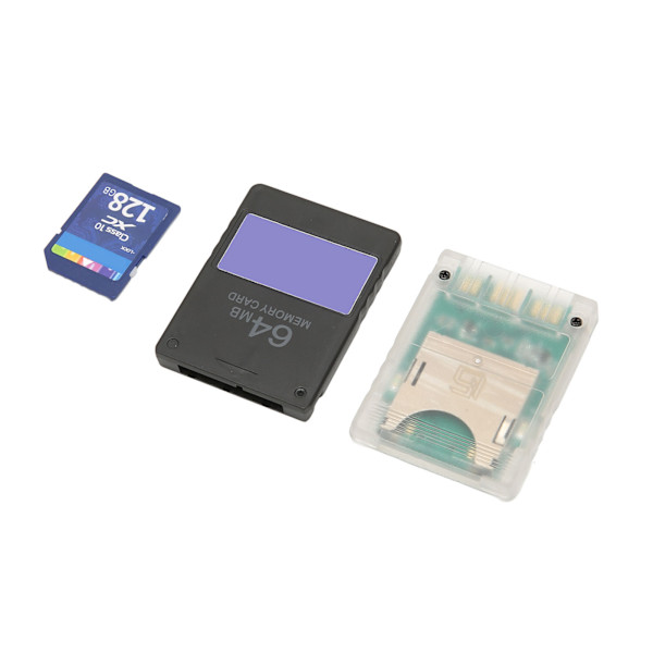 Spelkort Adapter Universal för MX4SIO-läsare med 128 GB Lagringskort 64 MB FMCBV1.966 Kort för PS2 Slim Konsoler