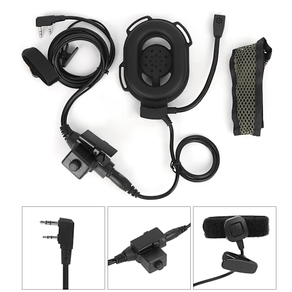 U94 HD01 PTT Headset Military Earphone Mic Fit för Baofeng UV-5R BF F8HP BF V6 Two Way Radio
