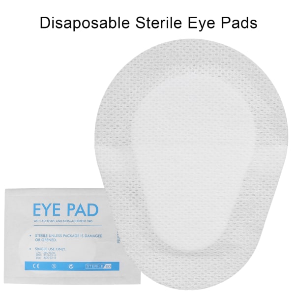 Sterile ikke-vævede øjenpuder Ovalformede øjenpuder Sårpleje øjenplaster til øjenbeskyttelse (7 X 9 cm)