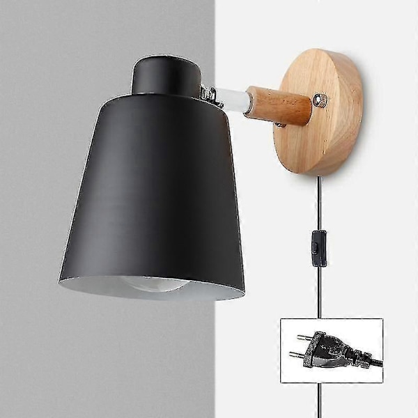 Nordisk Vägglampa - Plug-in Vägglampetter i Järn Med Strömbrytare Zekai US 1