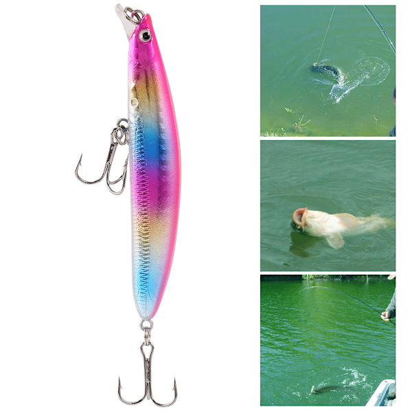 HENG JIA 9,5 cm lokkemad hård agn kunstige agn fiskeri Minnow woblere til fiskeri (F)