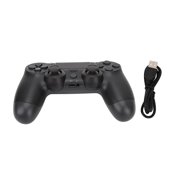 Trådlös spelkontroll Multifunktionell dubbelvibrations Bluetooth-gamepad för PS4-spelkontroller Svart