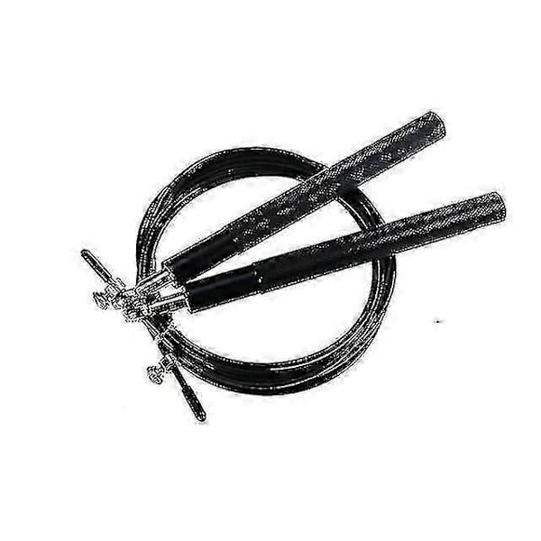 Sjippetov Speed Rope Sjippetov Wire Rope Sjippetov Boksning Gym Fitness Træning 3 Meter Justerbar Speed Gym Sort