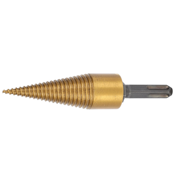 Twist Firewood Splitter Wood Cone Punch Drill Bit Square Shank TiPlating Split Tool 32mm S