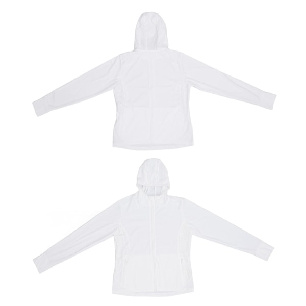 Solskyddande jacka långärmad andningsbar lätt UV-block sommar solskydd hoodie för utomhus L