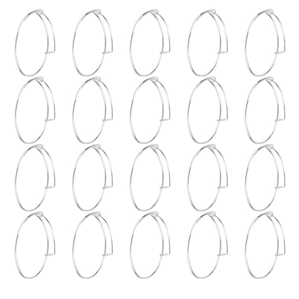 20 STK. Rustfrit Stål Anti-Rust Udvidbart Armbånd Justerbart DIY Håndlavet Sølv Armbånd