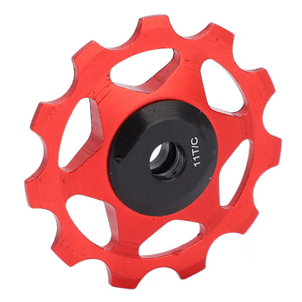 Fjellsykkel bakre derailleur trinse 11T bakre jockey hjul guide trinse trinselager beslag spenningshjul rød