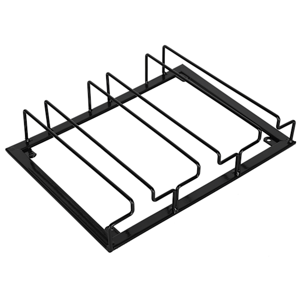 Vinglasophæng under skabet, stativ til opbevaring af vinglas, metalarrangør til bar, køkken, 3 pladser, 30x22,5 cm, sort