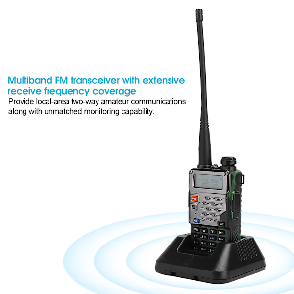 UV-5RE Camouflage Car Walkie Talkie Professional Dual Band Two-Way Radio (100-240V)US