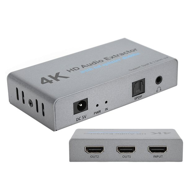 4k HDMI Audio Extractor HighDefinition 1 pisteen 2 muuntimen USB portin tietokonetarvikkeet