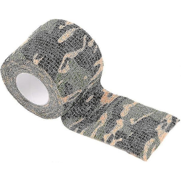 10 Stykker Camouflagetape Selvklæbende Bandager Udendørs Elastisk Stof Beskyttende Camouflage Tape Til Militær Jagt