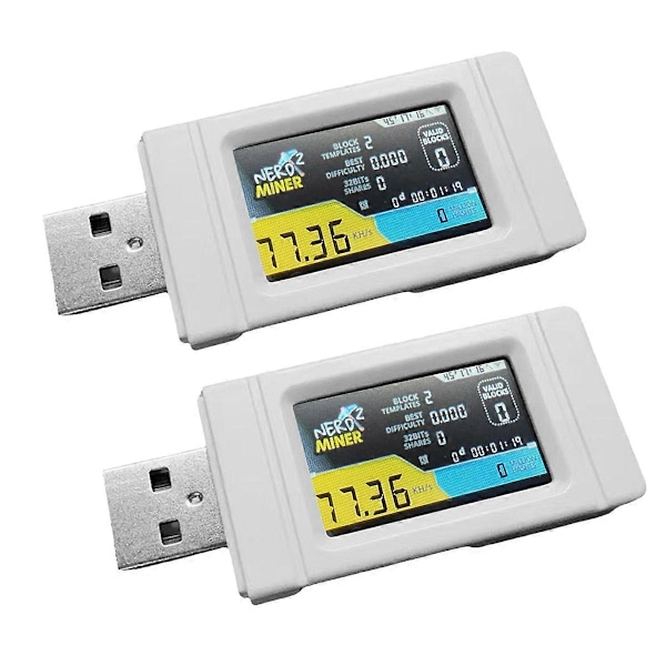 2 stk. Nerdminer USB Miner 77KH/S BTC Solo Lotteri Mining Miner