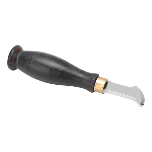 Lærskjærer Ergonomisk design 304 Rustfritt stål Sandeltrehåndtak Speilpolert Lærstrimlekutter 2,0 mm