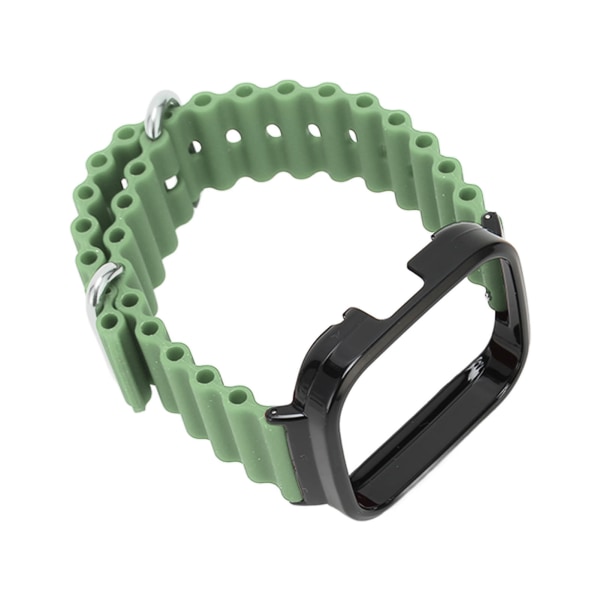 2 i 1 watch Case Silikon Justerbart case för Redmi Watch 3 ljusgrön