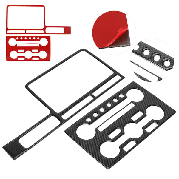 2 stk. Carbonfiber Central Control Navigation Trim til Nissan GTR R35 08‑16