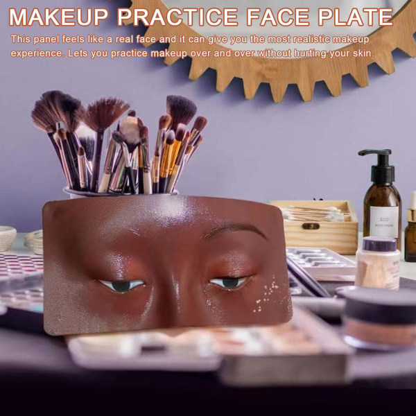 Övningstavla för ansiktsmålning i silikon Realistisk och återanvändbar övningstavla för makeup-övningar Ansiktsmålning Makeup-övningstavla