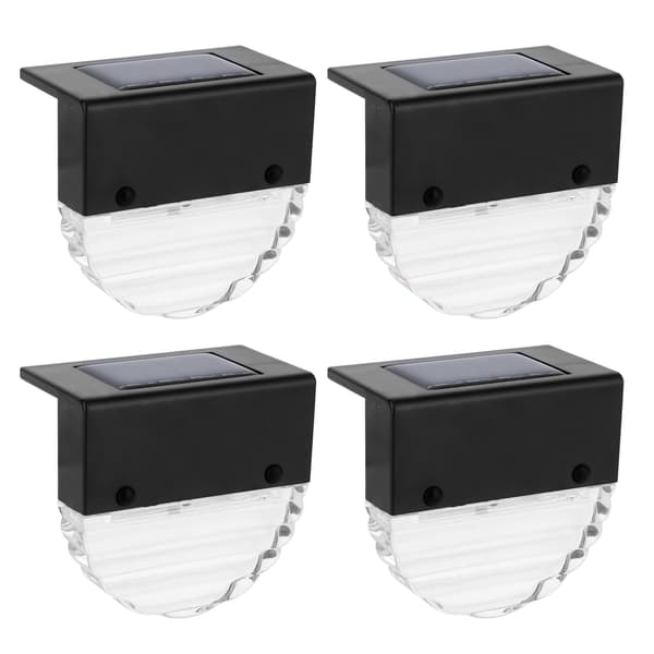 4 stk. Solar Deck Lights LED Farverig Vandtæt Trappe Gård Varm Dual-Mode Hegn Have