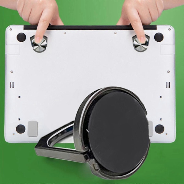 Mini Portabelt Laptopställ Osynligt Vikbart Dubbelt Kylfäste För Laptop