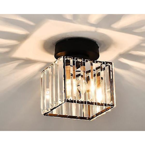 Modern minimalistisk kristall nordisk svart sovrum taklampa