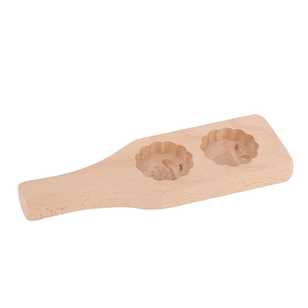 Dobbelt smuk mønster DIY månekageform grøn bønne kage wienerbrød bageform til hjemmet (#10)