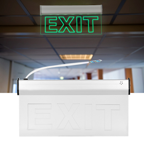 AC220V 3W LED PMMA 350x180mm/13,78x7,09in Säkerhetsindikatorlampa för nödutgång