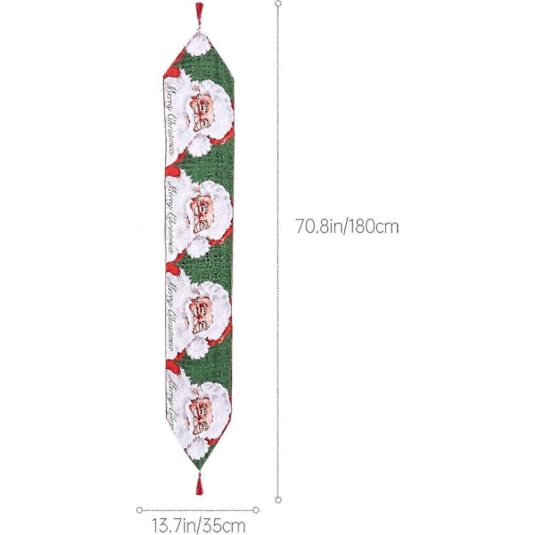 Juleduk Julemann bordduk Broderi bordlin Gave teppe Julepynt (rød og grønn)