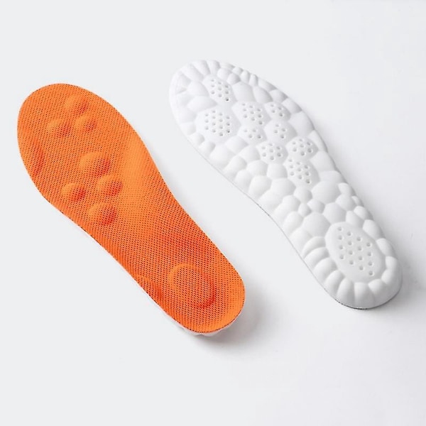 Ortopediske innleggssåler for unisex løpesko - Supermyke og fasjonable - Størrelse 37-38, oransje