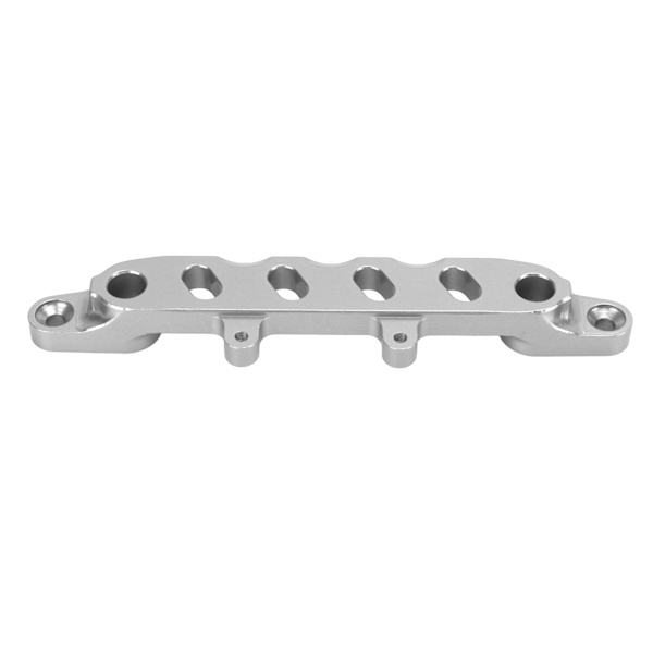 1/6 SCX6 RC-bilens främre karossstödram CNC-bearbetning Aluminiumlegering Främre karosskalfäste för 1/6 SCX6 RC-bil för LER Silver