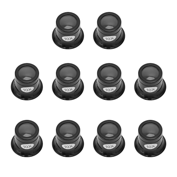 10ST 10X urmakare Lupp Yrke Optisk lins Bärbar Juvelerare Lupp 10X Okular för watch Bildsmycken
