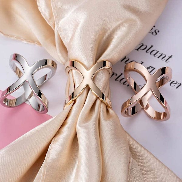 3 Stycken Halsduk Clip Halsduk Ring Scarves Spänne Hållare X-Formad Halsduksspänne Silkeshalsduk Spänne Hållare