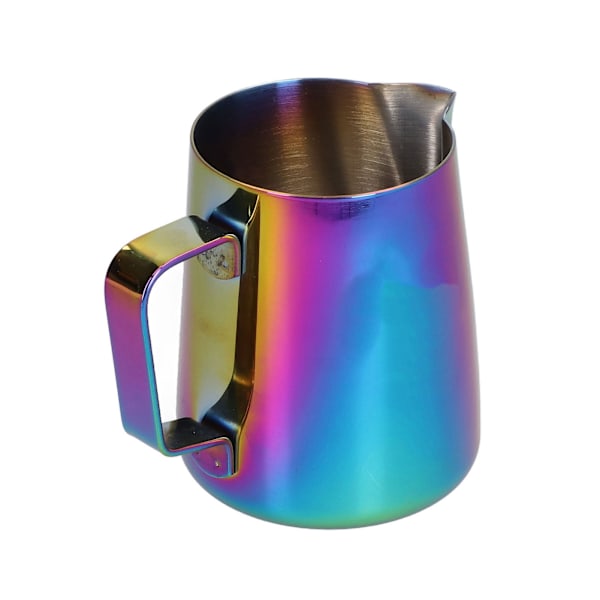 380 ml rustfritt stål melkeskummende kopp blank fargerik spiss munn kaffe melkeskummende kopp for hjem kaffebar