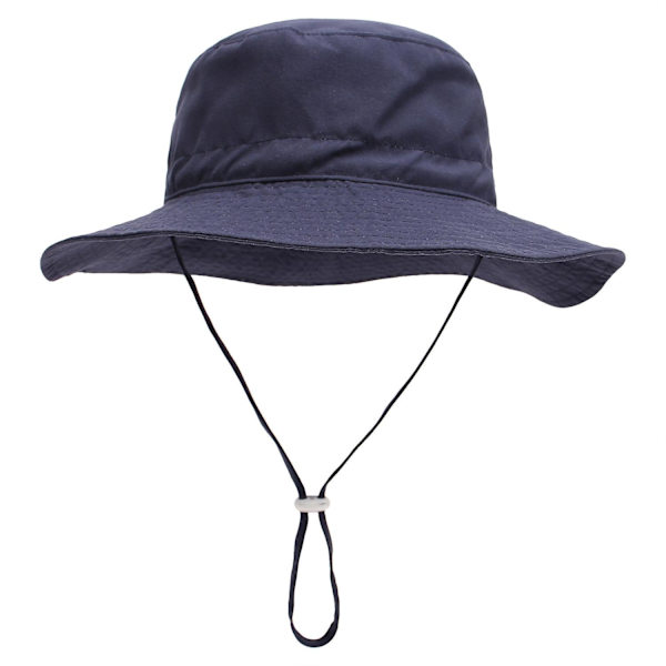 Auringonhattu vauvoille ja lapsille - Laivastonsininen, leveälierinen ämpärihattu tytöille ja pojille (52-54 cm)