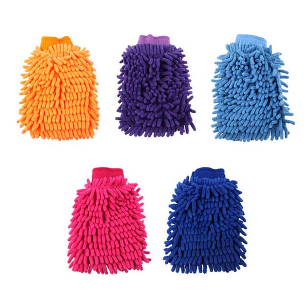 Dobbeltsidet Chenille Mikrofiber Tykke Ridsefri Bilvaskehandsker