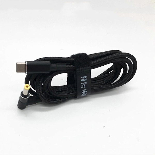 USB Typ C PD-kabel DC-strömkontaktomvandlare 5,5X2,5 mm för