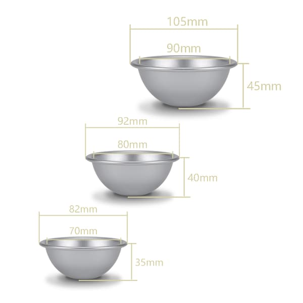 9 cm Halvsirkelform Aluminium Halvkule Chiffonkakeform Bikini Kake Dessert Pudding Bakeform