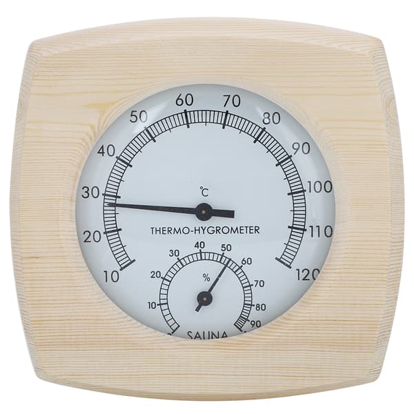 Træ Termohygrometer Termometer Hygrometer til Badeværelse Sauna Rum Tilbehør