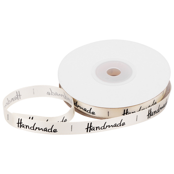 Handgjorda bandinpackning Satinband Presentförpackning för hem/bröllopsdekoration (beige)