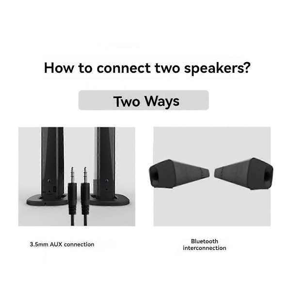 Soundbar PC Gamer Subwoofer Vikbar Bluetooth-högtalare