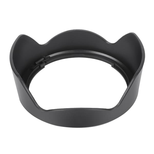EW‑73C Sort Kamera Mount Objektivhætte i Plastik til EF‑S 10‑18mm f/4.5‑5.6 Kameraobjektiv